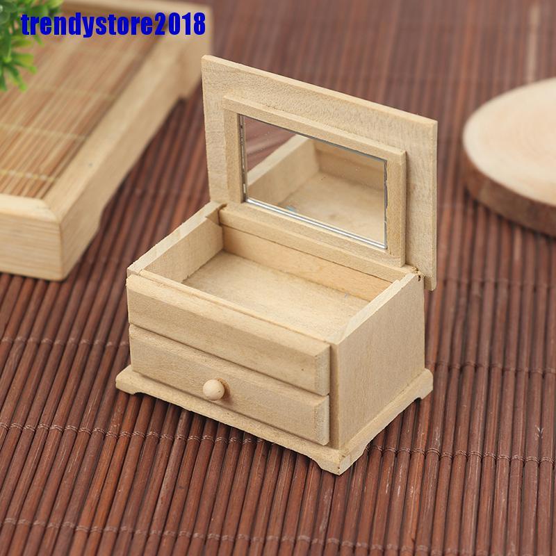 Bàn Học Mini Có Ngăn Kéo Và Gương Lật Cho Nhà Búp Bê