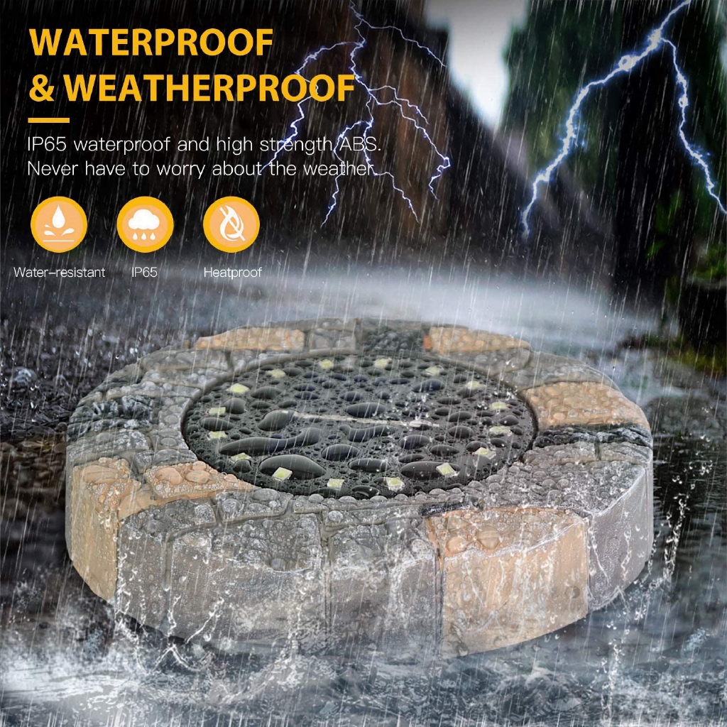 1 Đèn Led 8 / 16 Bóng Năng Lượng Mặt Trời Chống Thấm Nước Trang Trí Sân Vườn