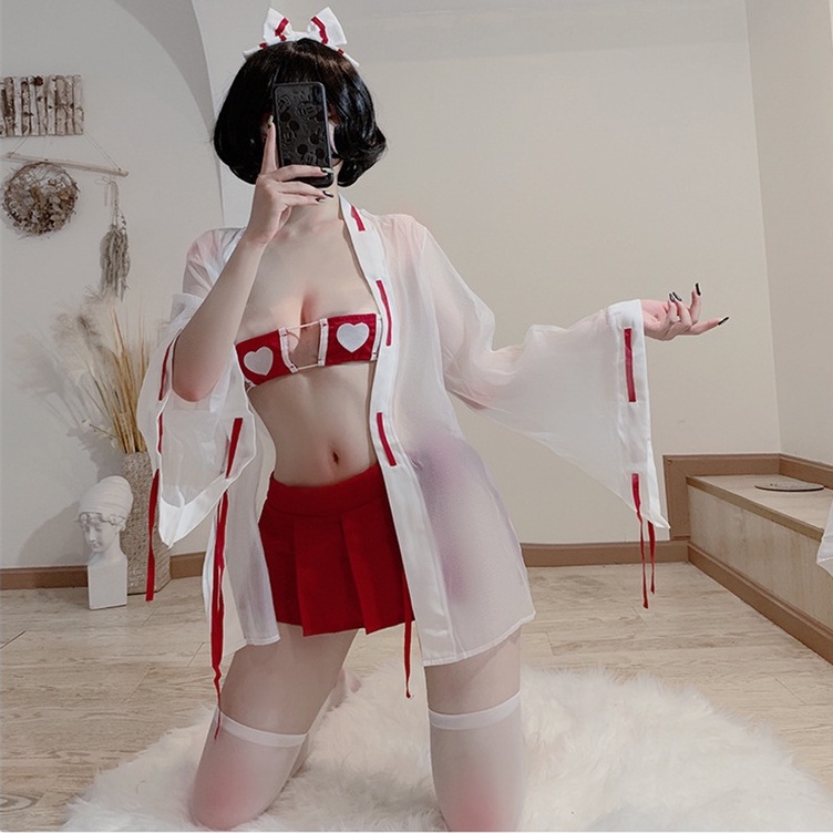 Bộ Kimono Phù Thủy Bộ Đồng Phục Trang Phục Gợi Cảm Dễ Thương Cos Bộ Đồ Cho Bé Gái Anime Nhật Bản Cosplay Đồ Ngủ