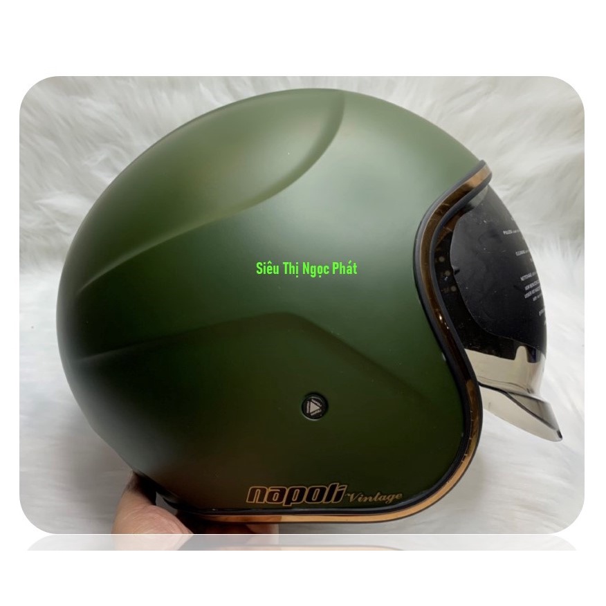 [PHƯỢT] Mũ bảo hiểm 3/4 NAPOLI có kèm kính che Full mặt_SIZE L 55-57cm_Màu XANH [HÀNG CHÍNH HÃNG]