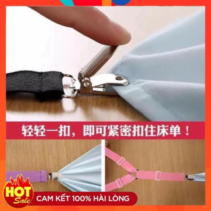 Bộ 4 chiếc kẹp ga giường 3 góc cố định ga trải giường - Gia Dụng Thông Minh