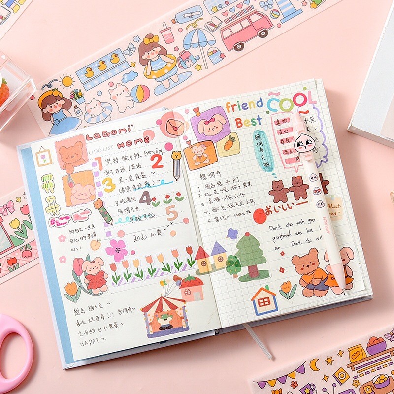 Sticker dài bé gái nhiều mẫu