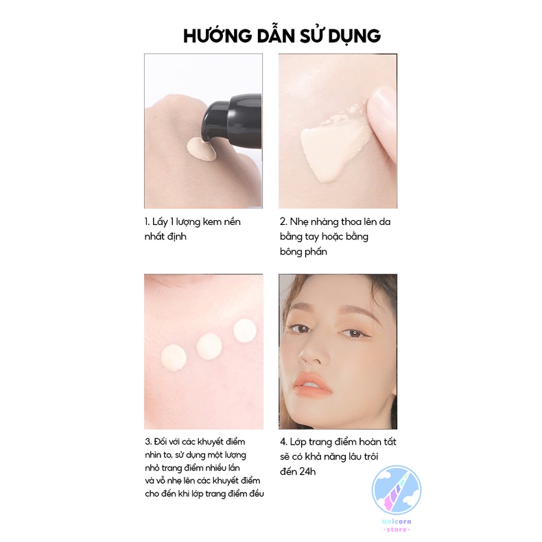 Kem Nền Che Khuyết Điểm Mỏng Nhẹ Lameila Light Concealer Foundation 40ml NO3020