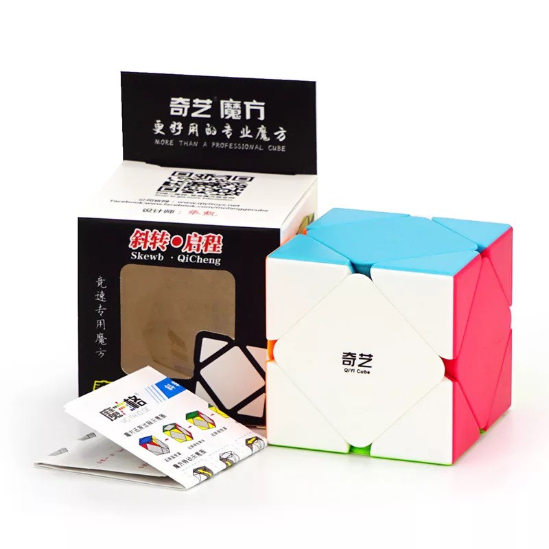 Rubik Qiyi QiCheng Skewb Stickerless tốc độ, khối xếp hình đồ chơi trẻ em QSS