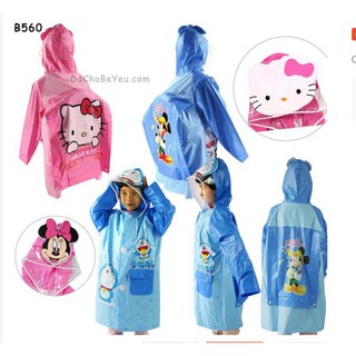 Áo mưa cho bé nhiều size cho bé từ 3-15 tuổi