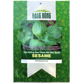 Hạt Giống Rau Thơm Mè Hà Quốc Sesame (Lá Vừng) Gói 0,5g