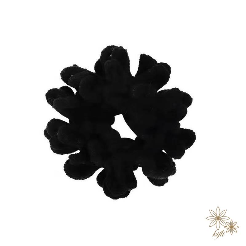 【kifli】Dây buộc tóc cao su bọc lông nhung tinh tế phong cách Hàn Quốc đơn giản cho nữ