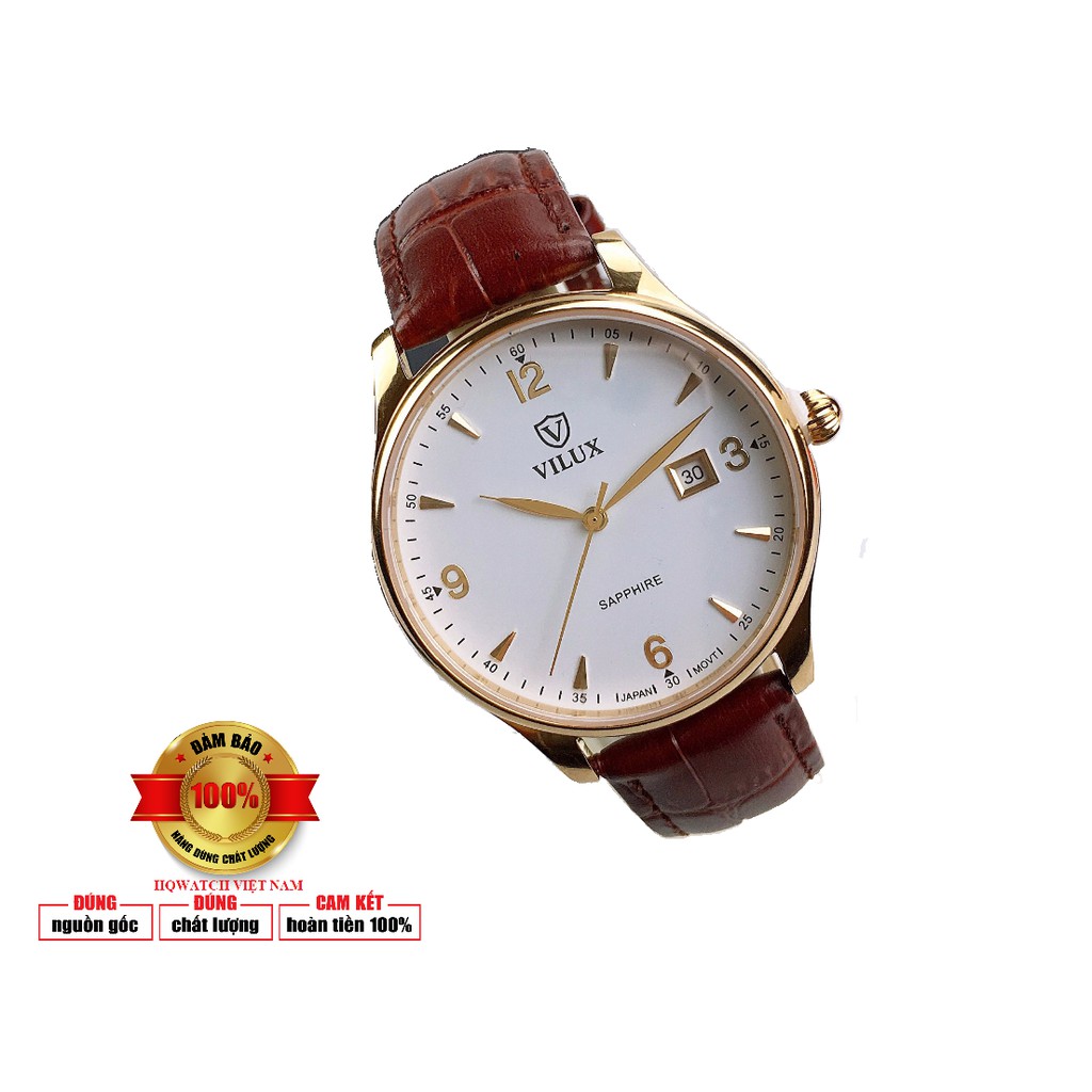 Đồng Hồ Nam VILUX Máy Nhật MIYOTA V600 Dây Da