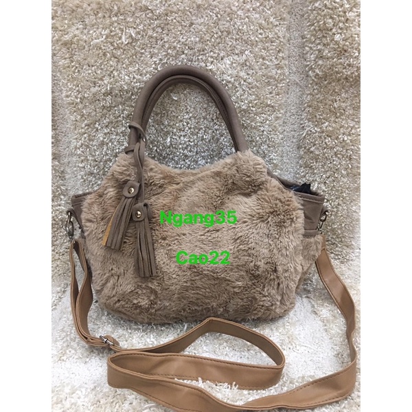 Túi si da phối lông mới cao
