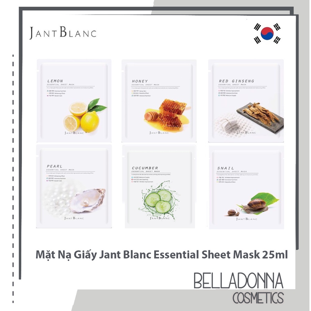 Mặt Nạ Giấy Jant Blanc Collagen Essential Sheet Mask Hàn Quốc 25ml
