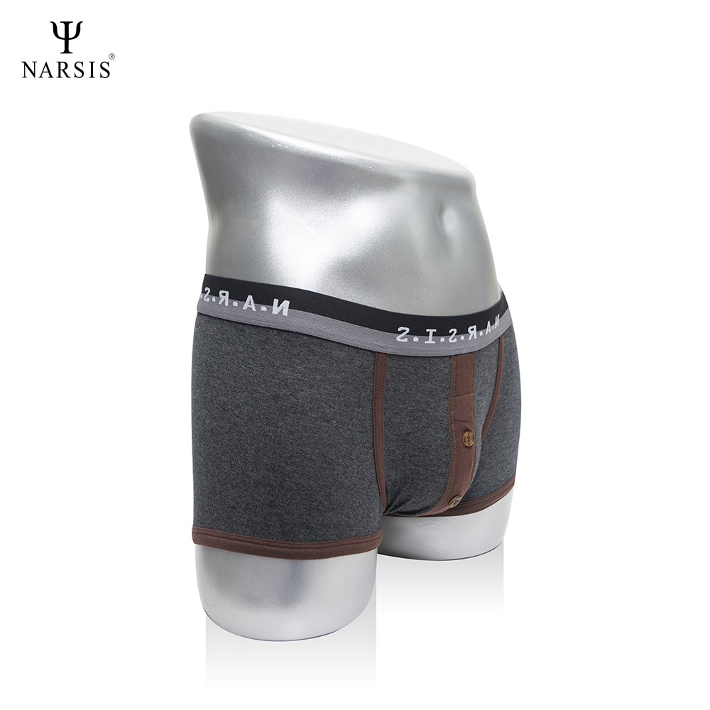 [Mã BMBAU50 giảm 7% đơn 99K] Quần Boxer Nam Narsis F3004 màu xám viền nâu