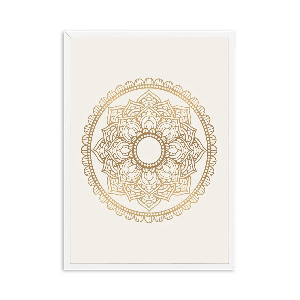 Tranh treo tường trang trí nội thất hình hoa Mandala đẹp mắt