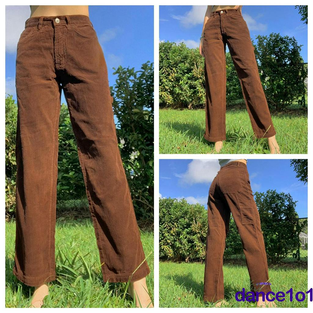 Quần nhung dài lưng cao màu trơn thời trang cho nữ 2021