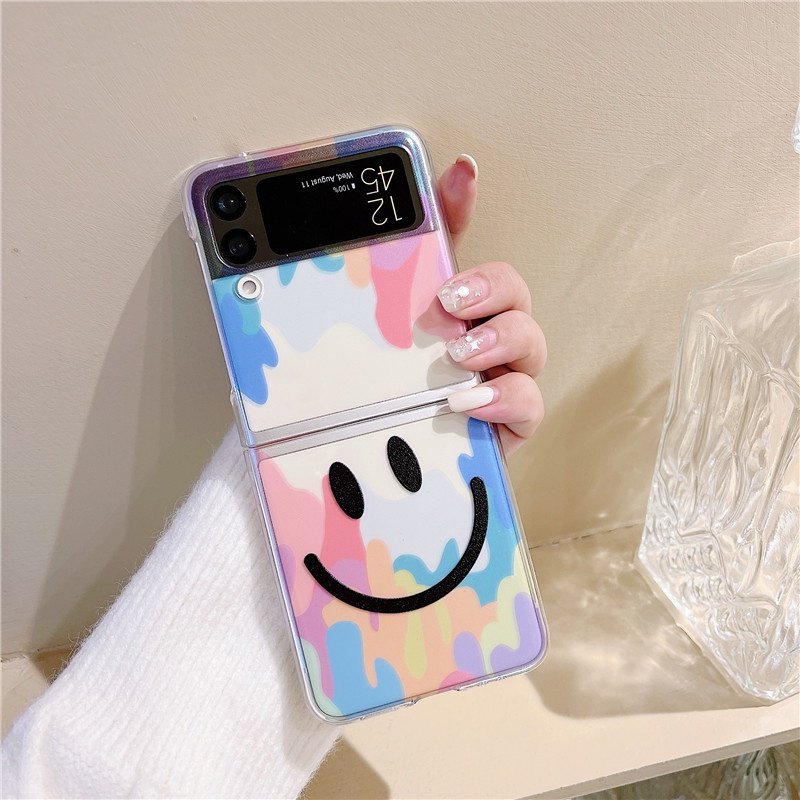 Ốp Điện Thoại PC Cứng Họa Tiết Cầu Vồng Hoạt Hình Cho Samsung Galaxy Z Flip 3 4 Z Flip3 ZFlip3 ZFlip 4 5G