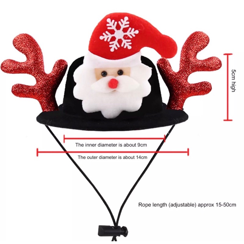 mũ noel đội đi chơi của thú cưng