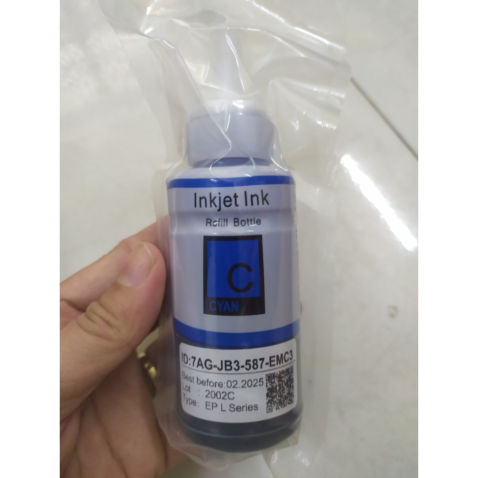 Chai mực màu xanh dành cho máy in  Epson L110/ L210/ L300/ L310/ L1300