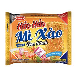 Hảo Hảo Mì Xào hương vị Tôm Hành súp sệt Acecook gói 75g