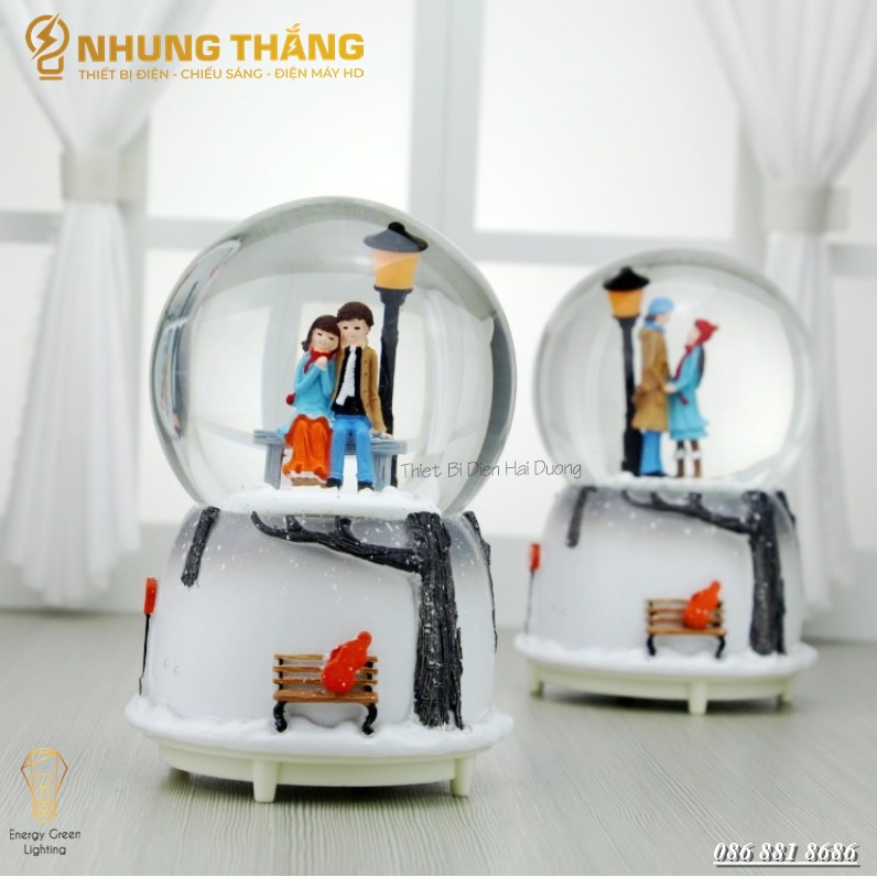[Nhiều mẫu] Quả Cầu Tuyết Phát Nhạc Đôi Tình Nhân Ngồi Thuyền Lãng Mạn - Tặng Pin - Quà Tặng Ý Nghĩa Tình yêu Tỏ tình