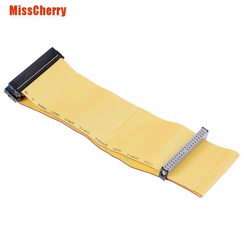 [MissCherry] 40 Pins 80 Wire Pata/Eide/Ide Hard Drive Dvd Ribbon Cable Yellow 40Cm