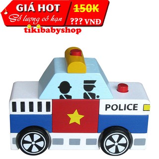 Đồ chơi gỗ winwintoys - lắp ráp xe cảnh sát