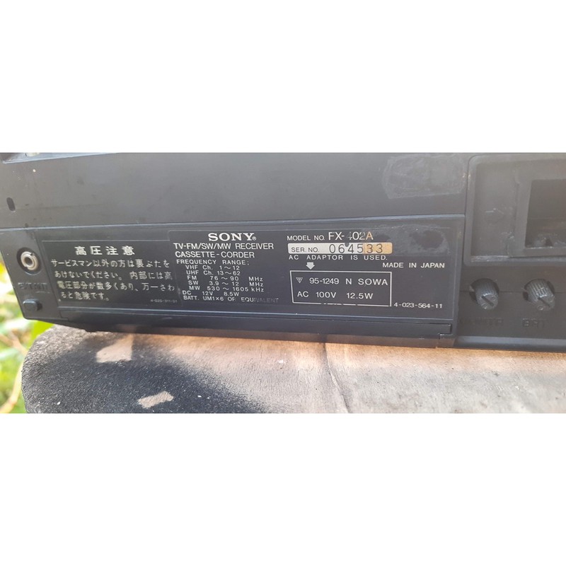 radio cassette tivi sony fx-402a