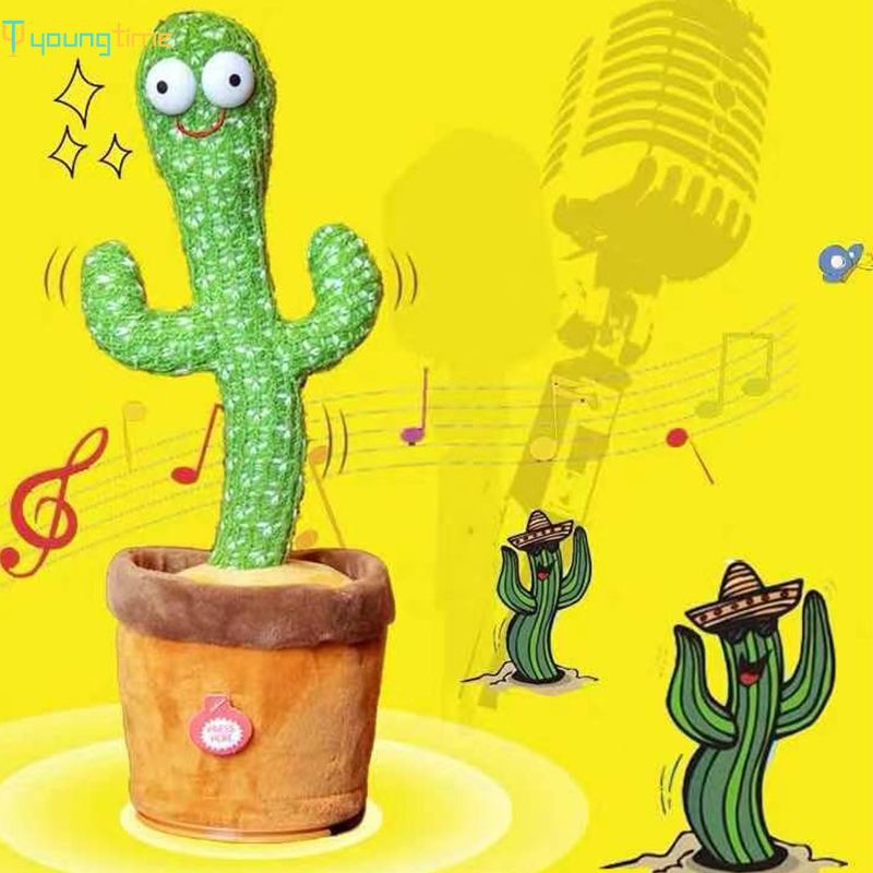 🌵Electronic Dancing Cactus Cây Xương Rồng Nhảy Múa Nhái Giọng Thu Âm 【YG】