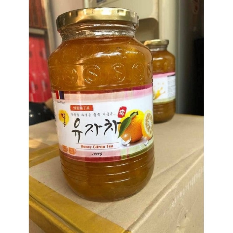 Mật Ong Chanh Honey Citron Tea Masilraon Hàn Quốc, Lọ 1000g, Giúp Ngừa Ho, Tăng Sức Đề Kháng