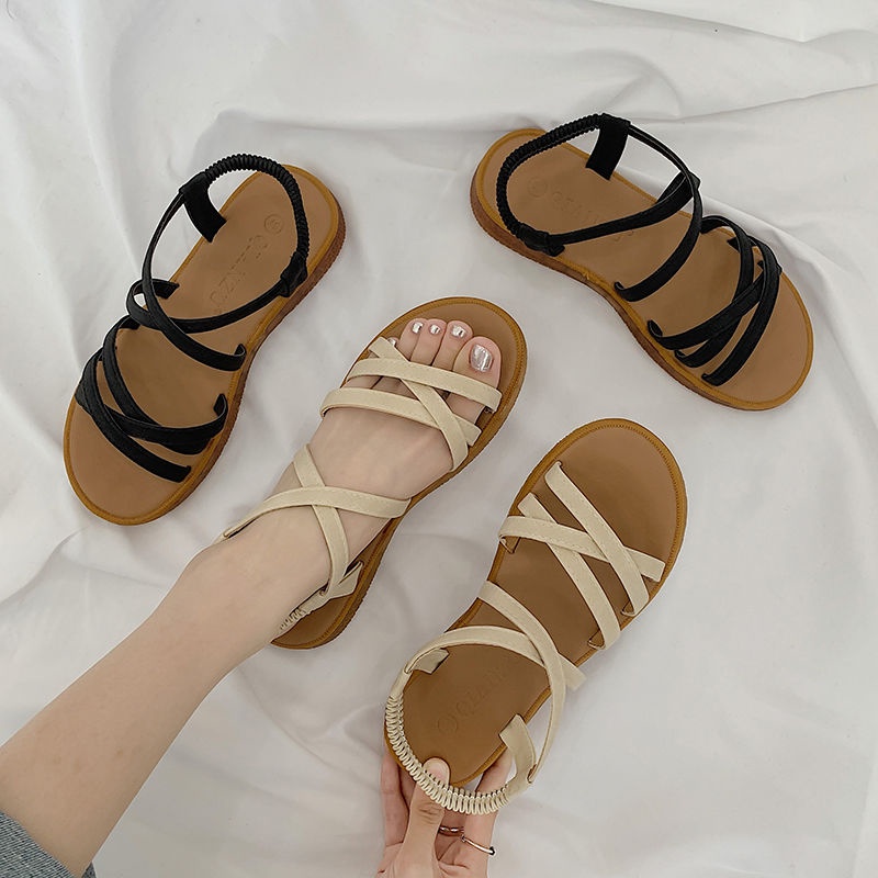 Xăng đan Đế Dày Mềm Mại Phong Cách Roman Cho Nữ Sinh