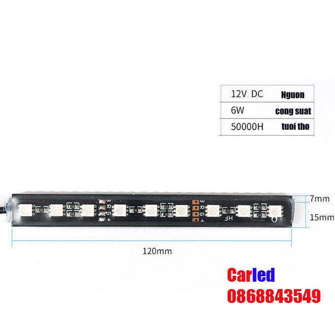 Bộ led gầm xe ô tô xanh mát ice-blue