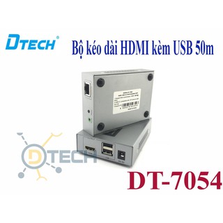 Bộ kéo dài HDMI kèm usb 50m DTECH( hàng chính hàng bh 12 tháng đổi mới)