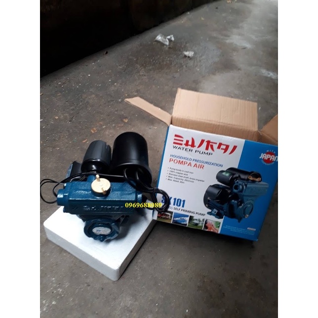 Máy bơm tăng áp cho máy giặt, bình nóng lạnh siêu mini Shirai SK101 Hàng chính hãng