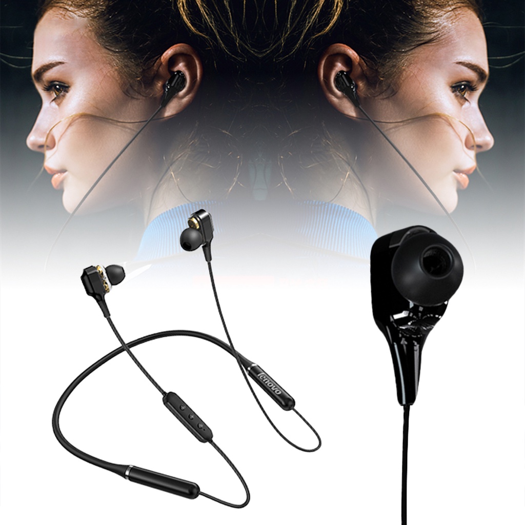 Tai nghe nhét tai không dây Lenovo XE66Pro kết nối Bluetooth 5.0 có thể sạc lại chống thấm nước IPX5 thiết kế đeo cổ