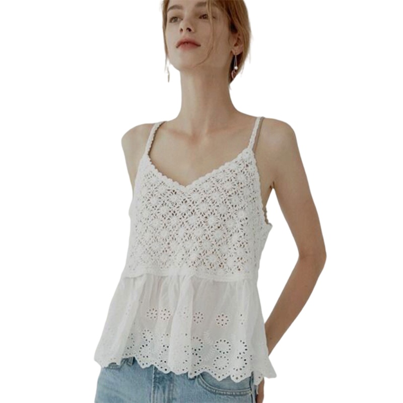 Áo Croptop Dệt Kim Cổ Chữ V Màu Sắc Tinh Khiết Phong Cách Boho Thời Trang Mùa Hè Cho Nữ