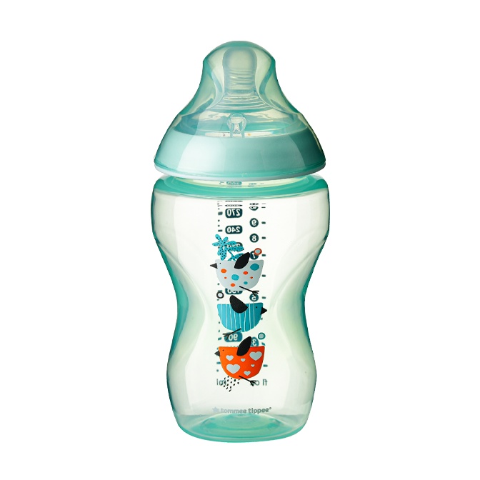 Bình sữa ty siêu mềm tự nhiên Tommee Tippee Closer to Nature PP 340ml-Xanh ngọc
