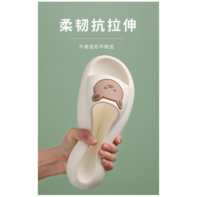 Dép đi trong nhà MS TTH037 đế dày chống trượt họa tiết gấu hoạt hình