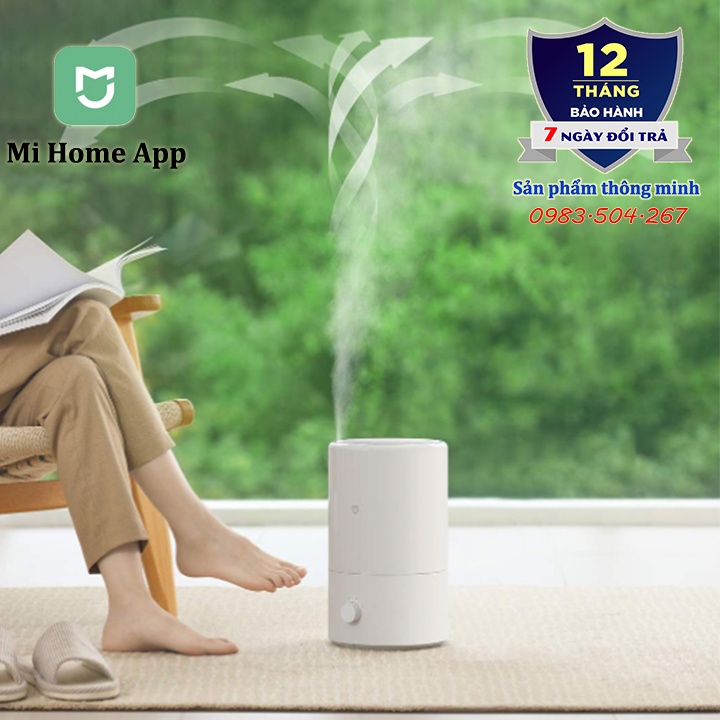 Máy phun sương tạo ẩm thông minh Mijia Smart Humidifier MJJSQ04DY - Ion kháng khuẩn - Kết nối App Mi Home - Dung tích 4L