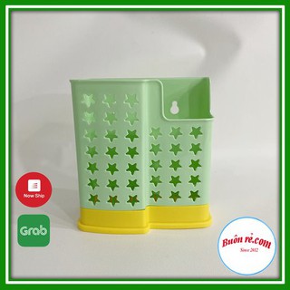 Ống đựng đũa hình sao Việt Nhật - Hộp đựng đũa 2 ngăn hình tiện lợi Br01432