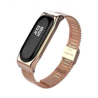 Dây đeo kim loại thay thế mi band 4 chính hãng dây đeo cổ tay thép