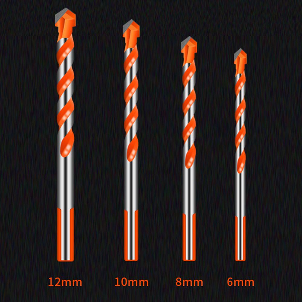 Mũi khoan hình tam giác 6 / 8 / 10 / 12mm chuyên dụng để khoan tường / đồ gỗ / gốm / kính / kim cương