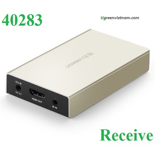 Bộ out khuyếch đại hdmi qua cáp mạng cat5, cat6 chính hãng ugreen 40283