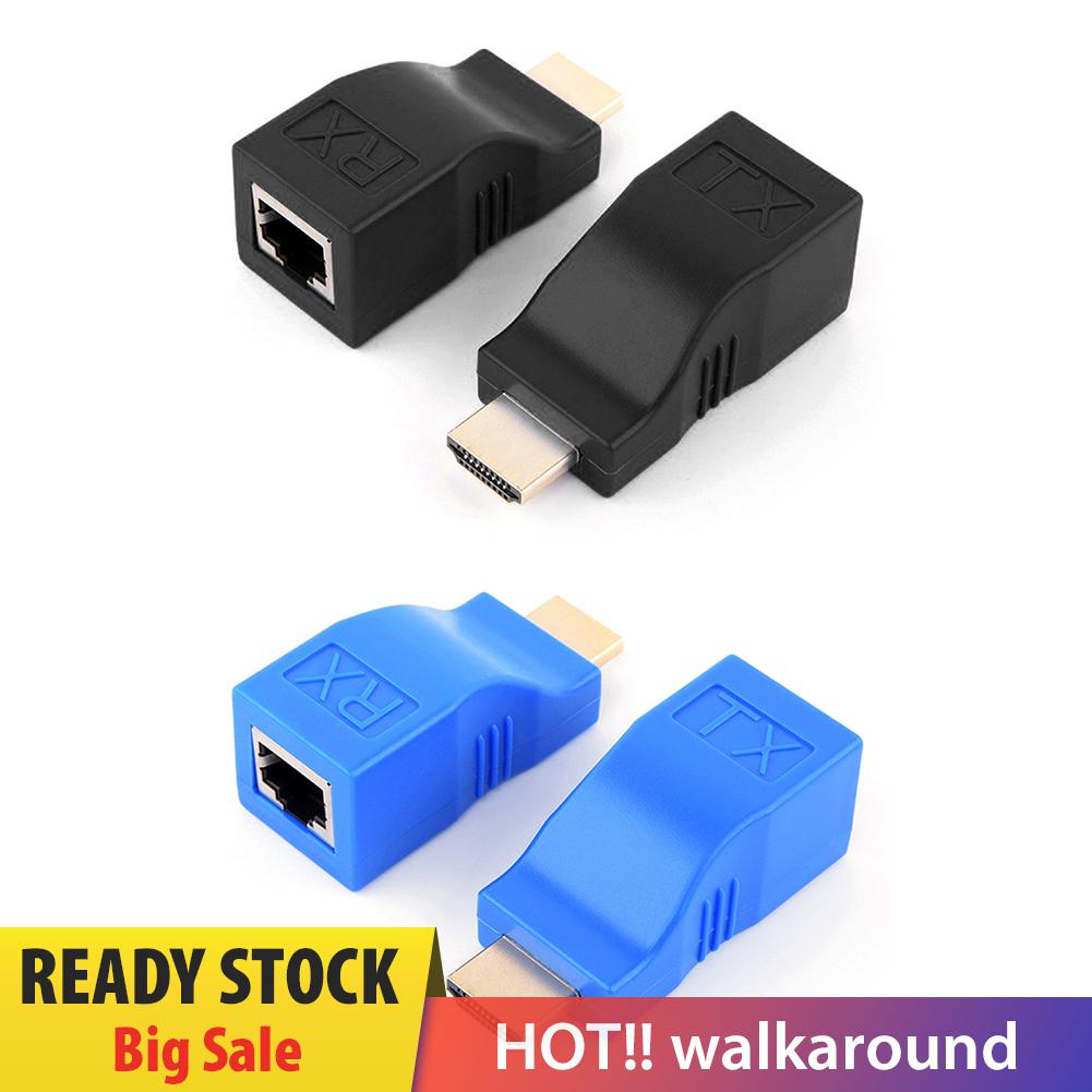 Bộ 2 Đầu Nối Dài Mạng Lan Rj45 4k Hdmi 30m Cat5E Cat6