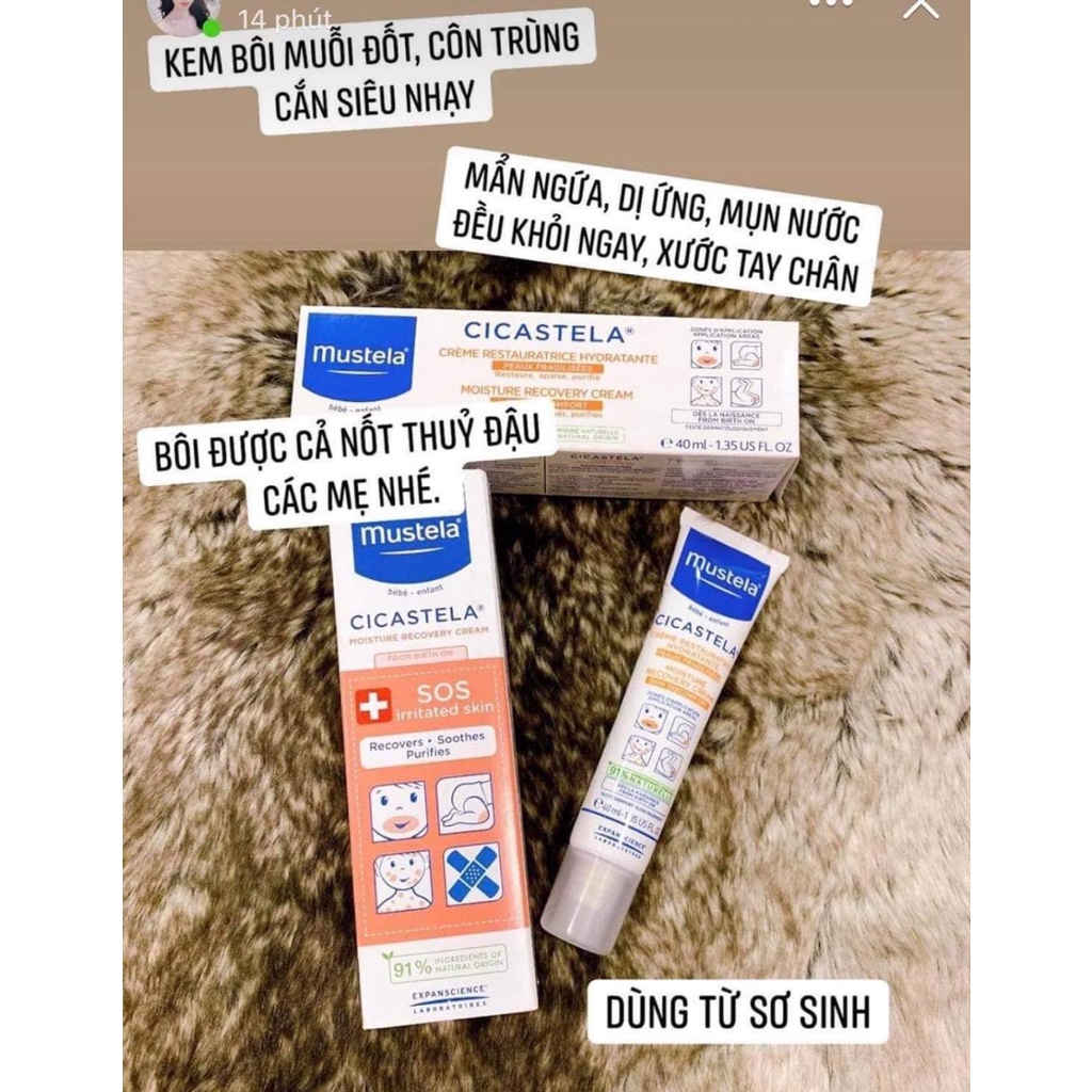 Bill Úc - Kem đa năng Mustela Cicastela Moisture Recovery Cream 40ml
