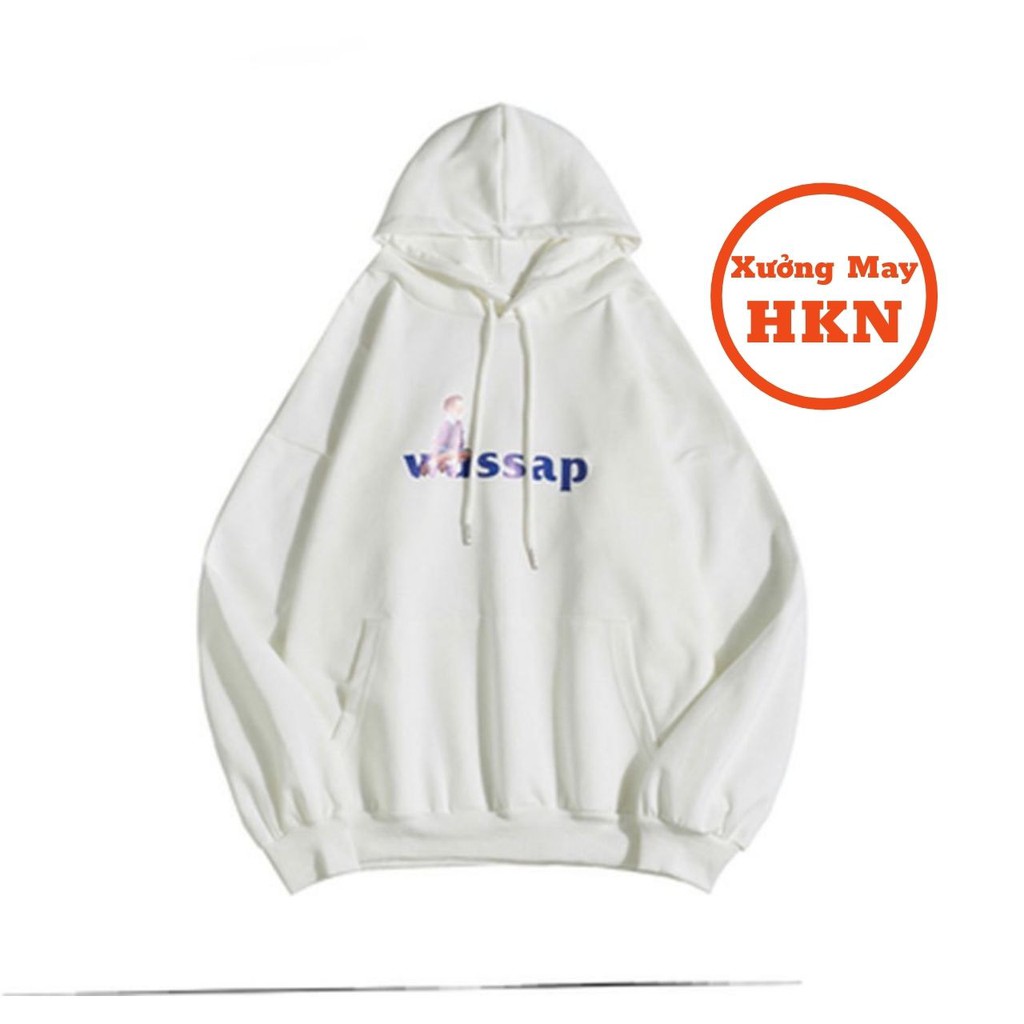 Áo Hoodie Quốc Dân Nam Nữ  In Logo Wassap Mã 695 Xưởng May HKN