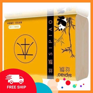 Giấy ăn gấu trúc loại xin 1 gói lẻ màu vàng