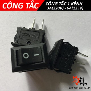 10 Công tắc bập bênh màu đen chịu tải 6a