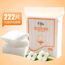 Bông tẩy trang Lameila 222 miếng, chất liệu cotton dai, không xù lông, không bở, dễ dàng sử dụng tẩy trang