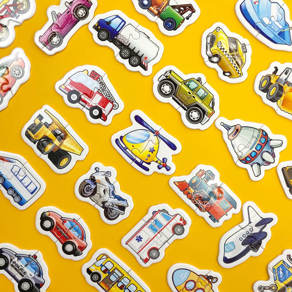 Bộ 48 thẻ hình đồ chơi in hình cho trẻ em 2-5 tuổi