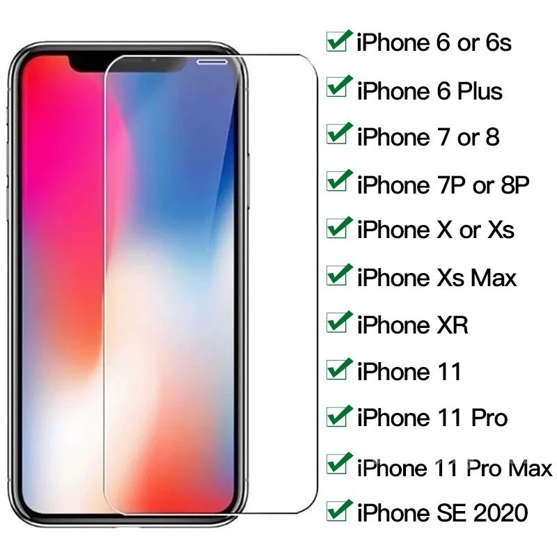 Kính cường lực thích hợp cho iPhone 13 11 11Pro 11 Pro Max 12 12Pro 12 Pro Max 12 mini X XS MAX 6 6S 7 8Plus SE2020