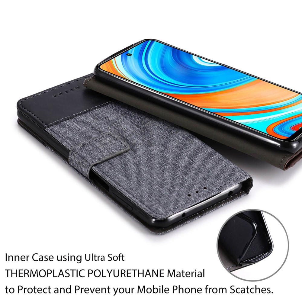 Bao da điện thoại bằng vải canvas dạng ví cho Samsung Galaxy A51 A71 A31 A11 A50 A50s A30s A70 A70s A80