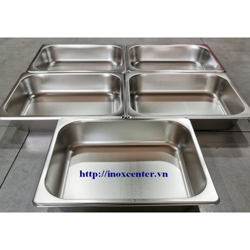 Khay buffet inox 1/2 dùng cho nhà hàng, khách sạn